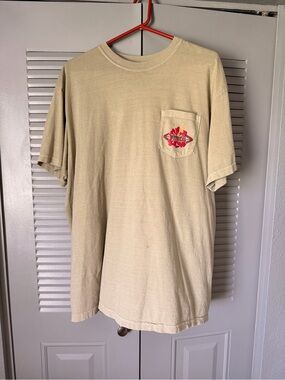 GMM good mythical morning Beige Short-Sleeve Pocket Tee with Red Graphic